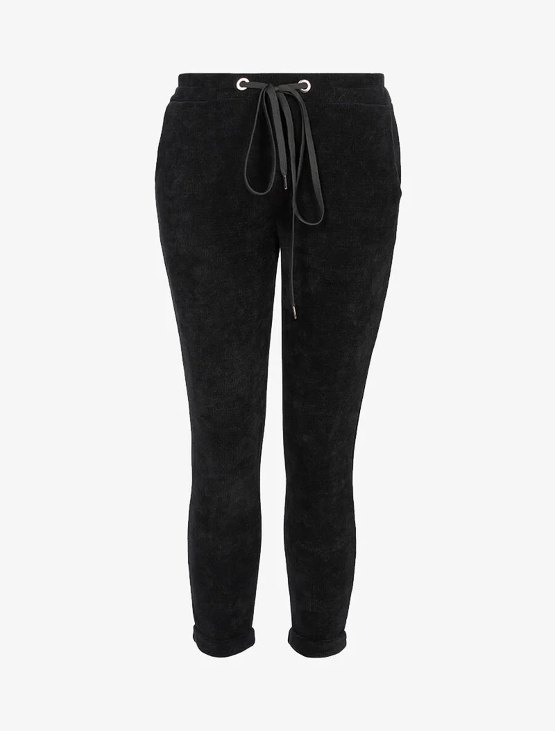 7/8-Hose aus Cord - Schwarz