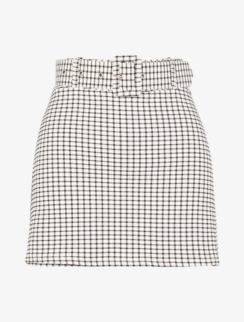 Shorts mit kleinem Karomuster - Schwarz