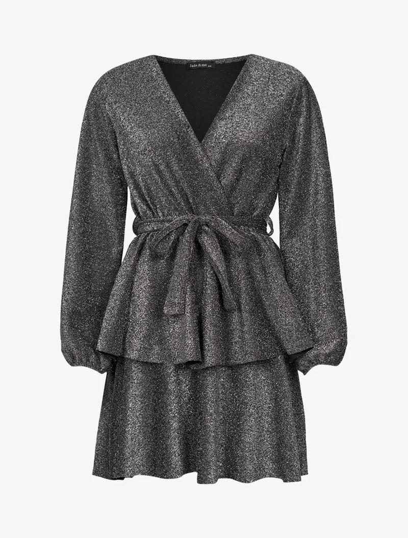 Paillettenkleid mit Rüschensaum - Geld