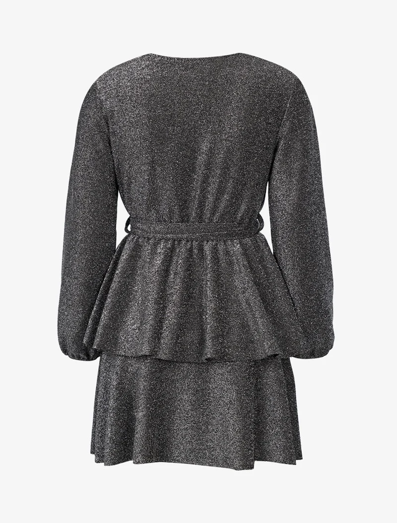 Paillettenkleid mit Rüschensaum - Geld