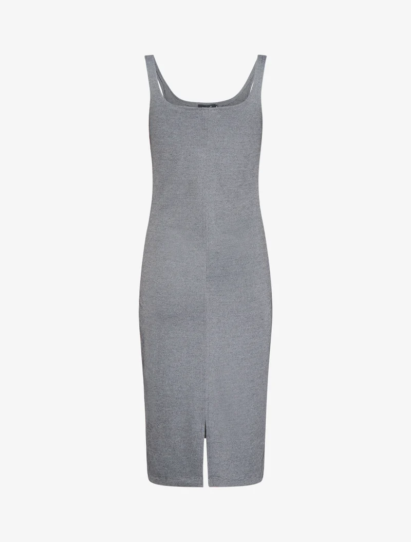 Basic Stretch-Kleid - Dunkelgrau