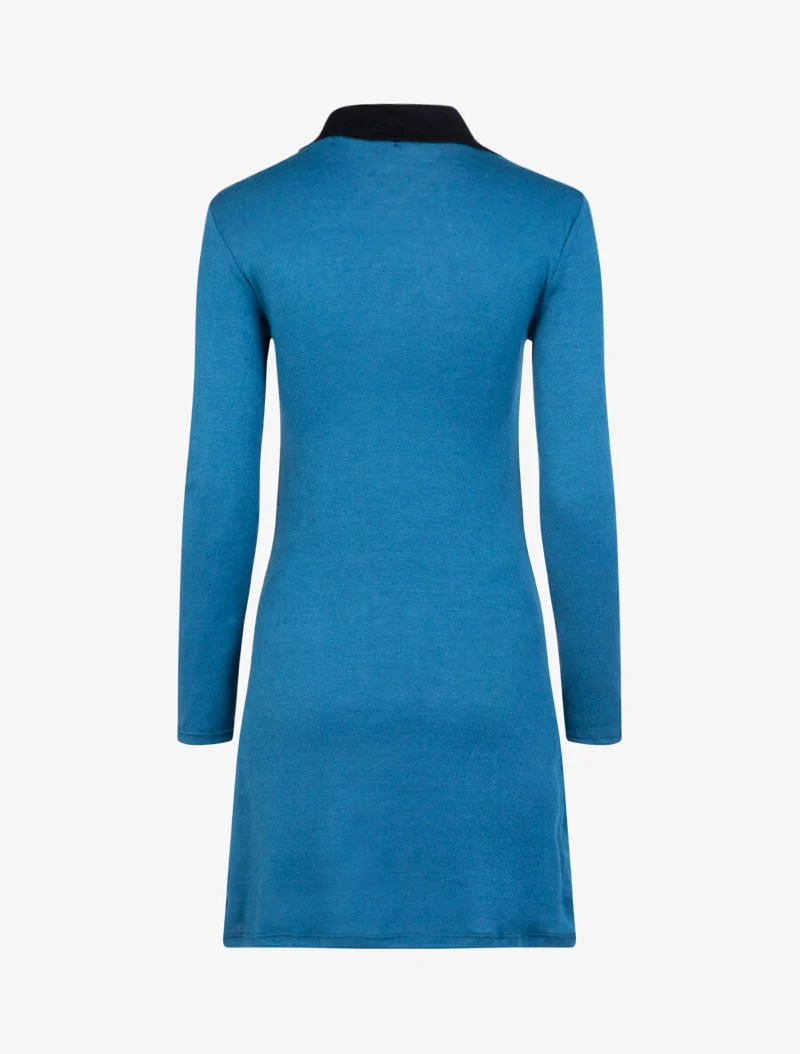 Spitzenbandkleid - Blau