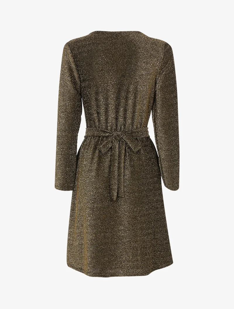 Wickelkleid mit Pailletten - Oder