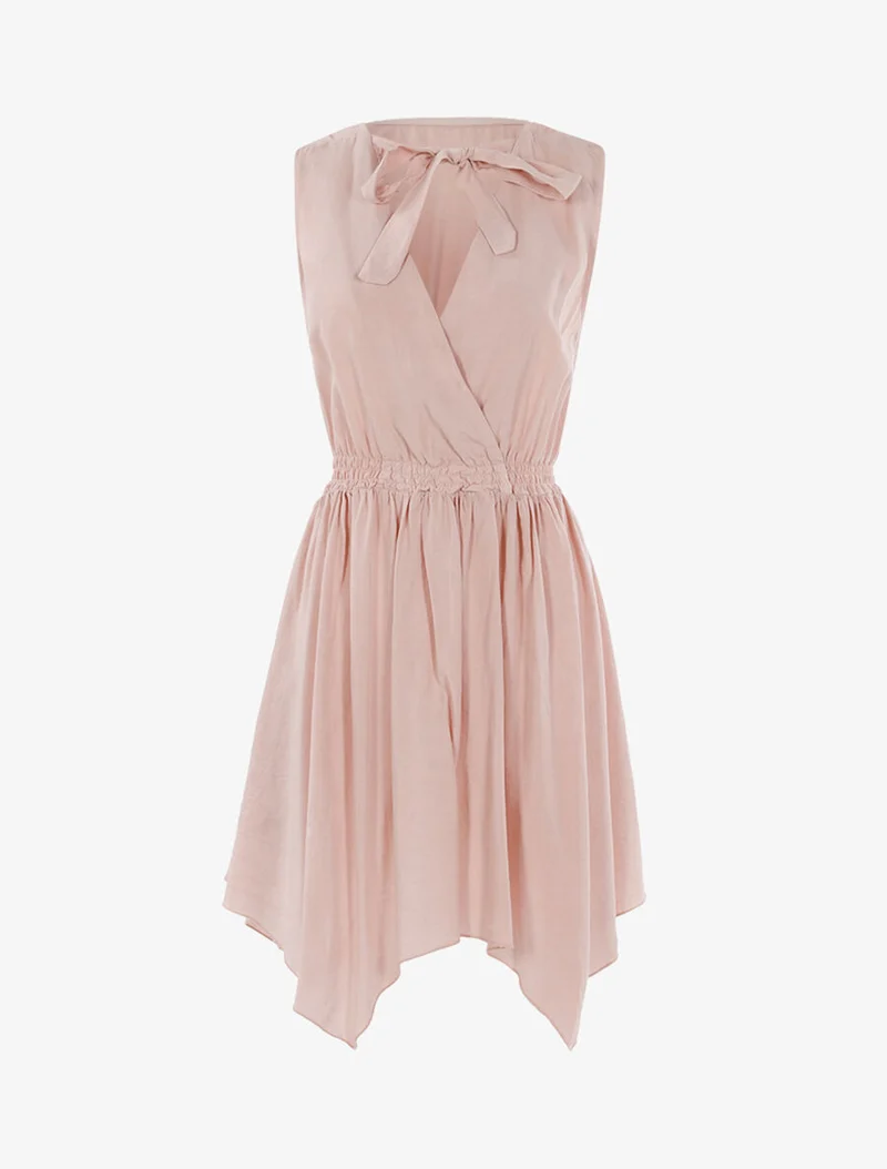 Wickelkleid mit Rückenausschnitt - Rose