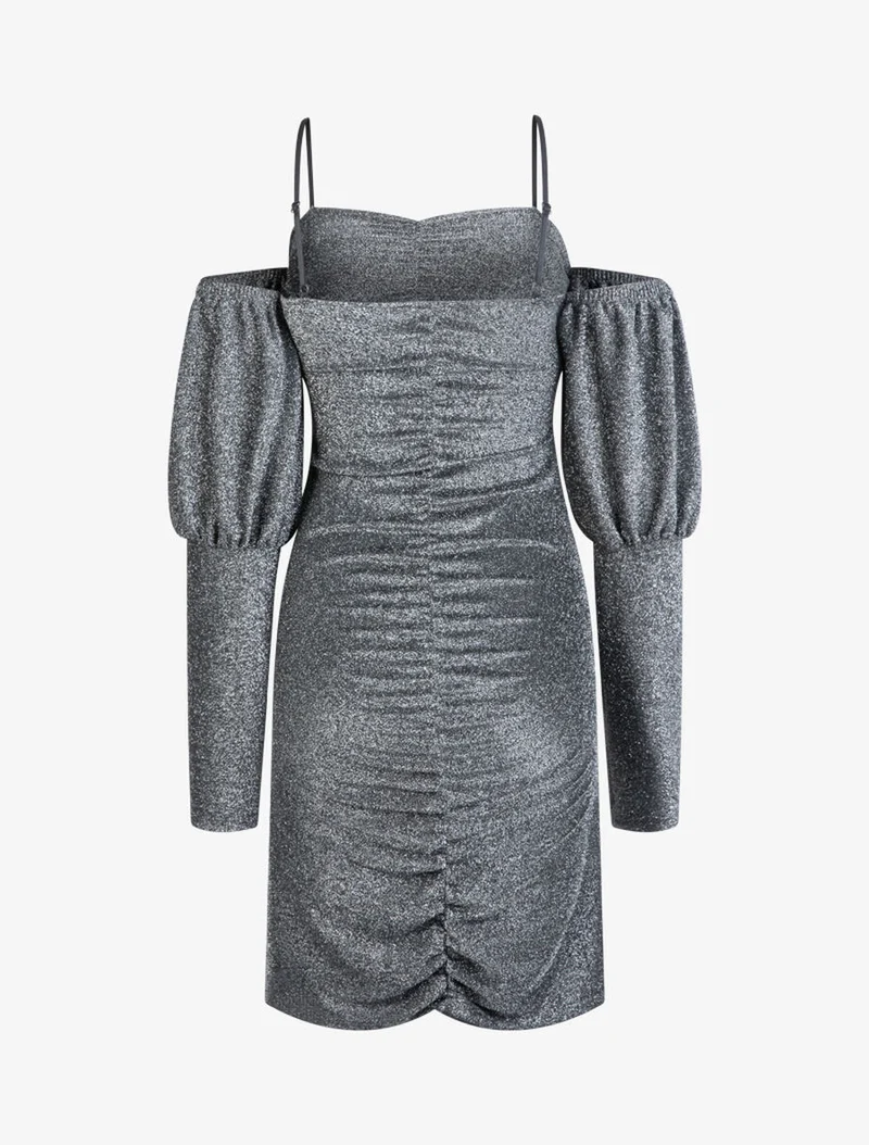 Schulterfreies Paillettenkleid - Geld