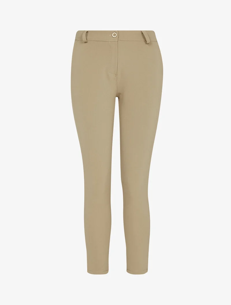 7/8 einfarbige Hose - Beige
