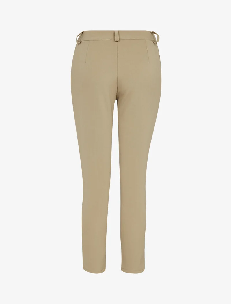7/8 einfarbige Hose - Beige