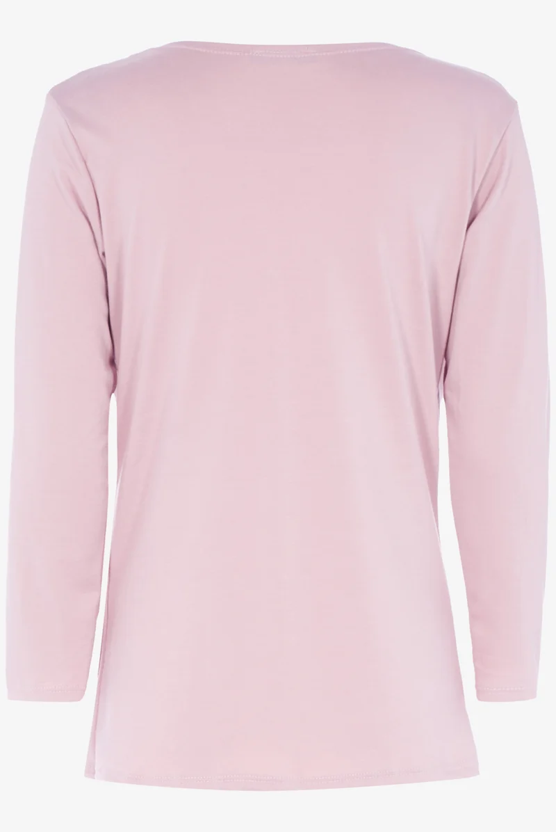 Top mit Wasserfallausschnitt - Rose