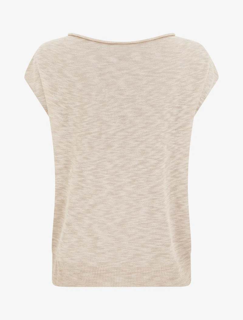 Mesh-Oberteil - Beige