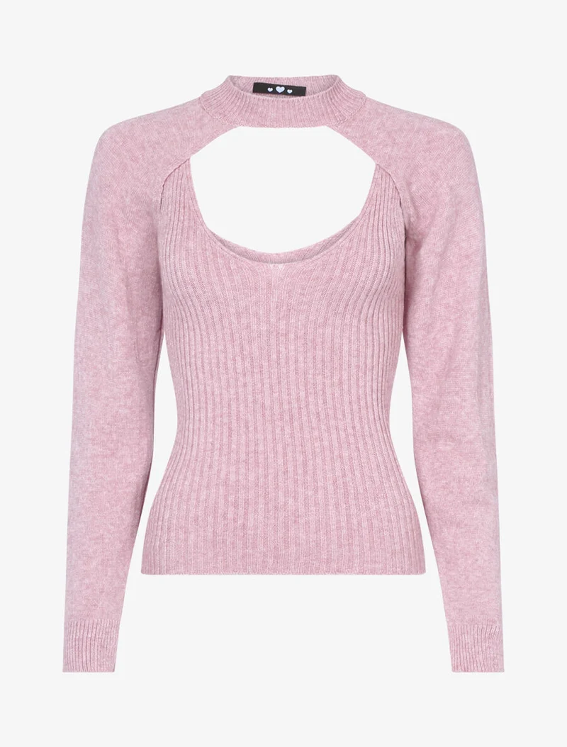 Set aus übereinandergelegten Tops - Rose