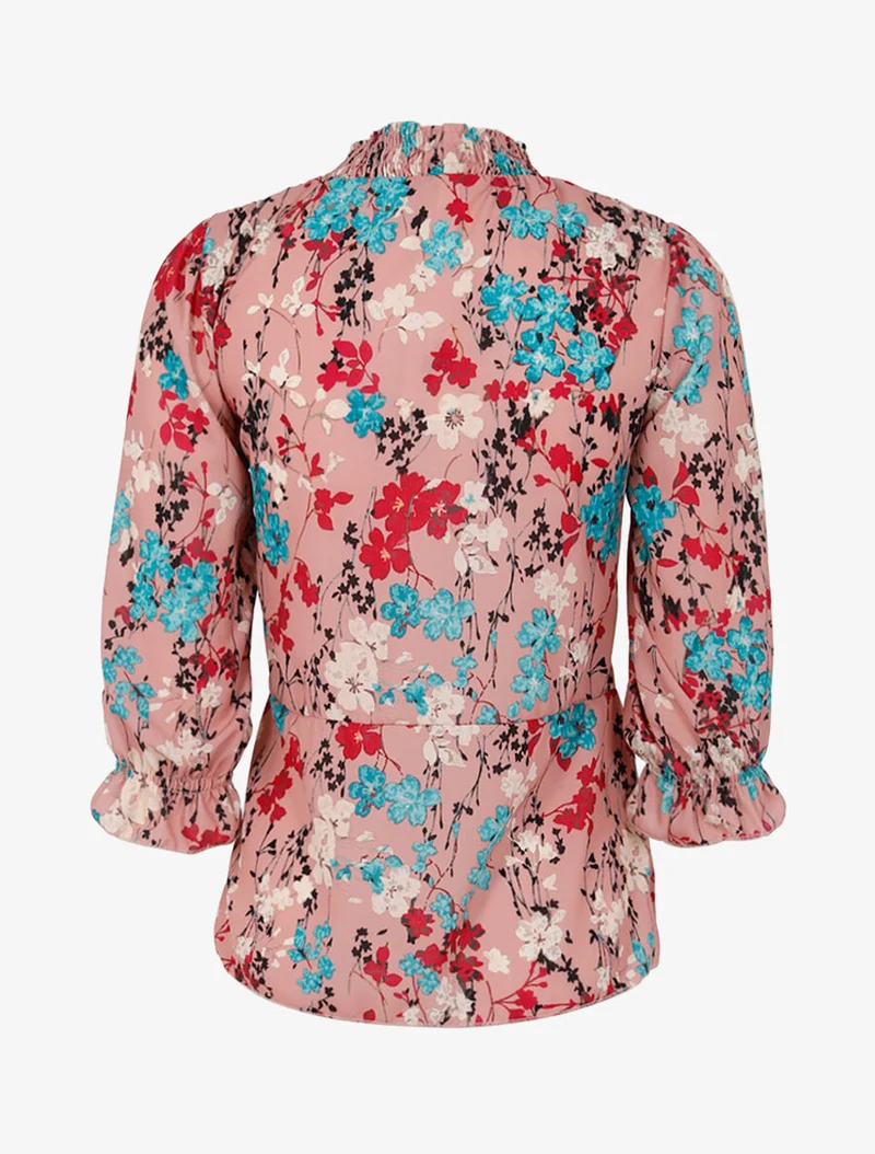 Elastisches Bustier-Top mit Print - Rose