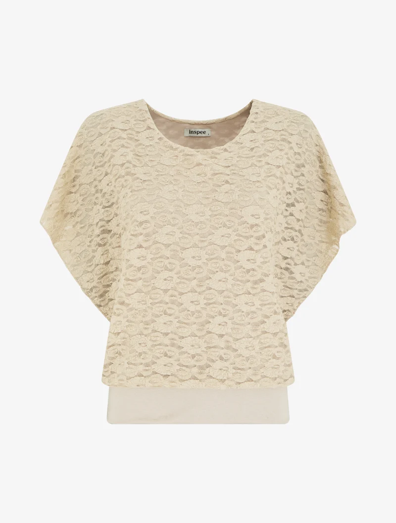 Spitzenkugel aus Spitze - Beige