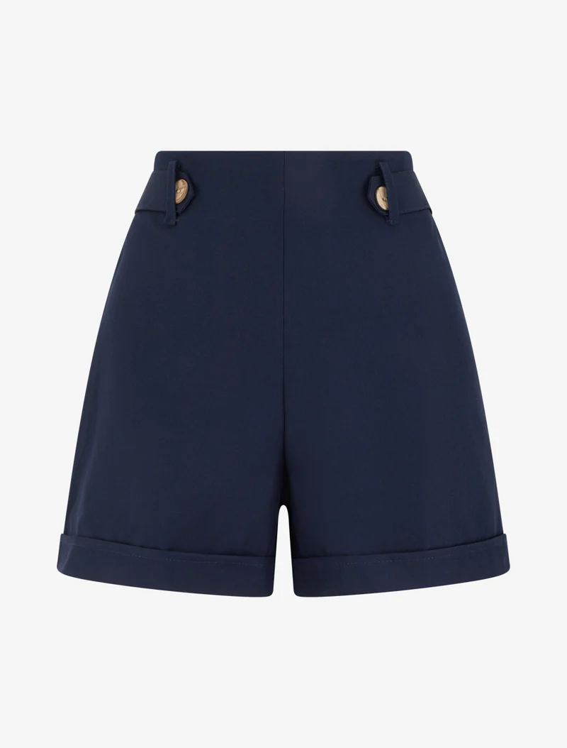 Kurze elastische Uni-Hose - Marine