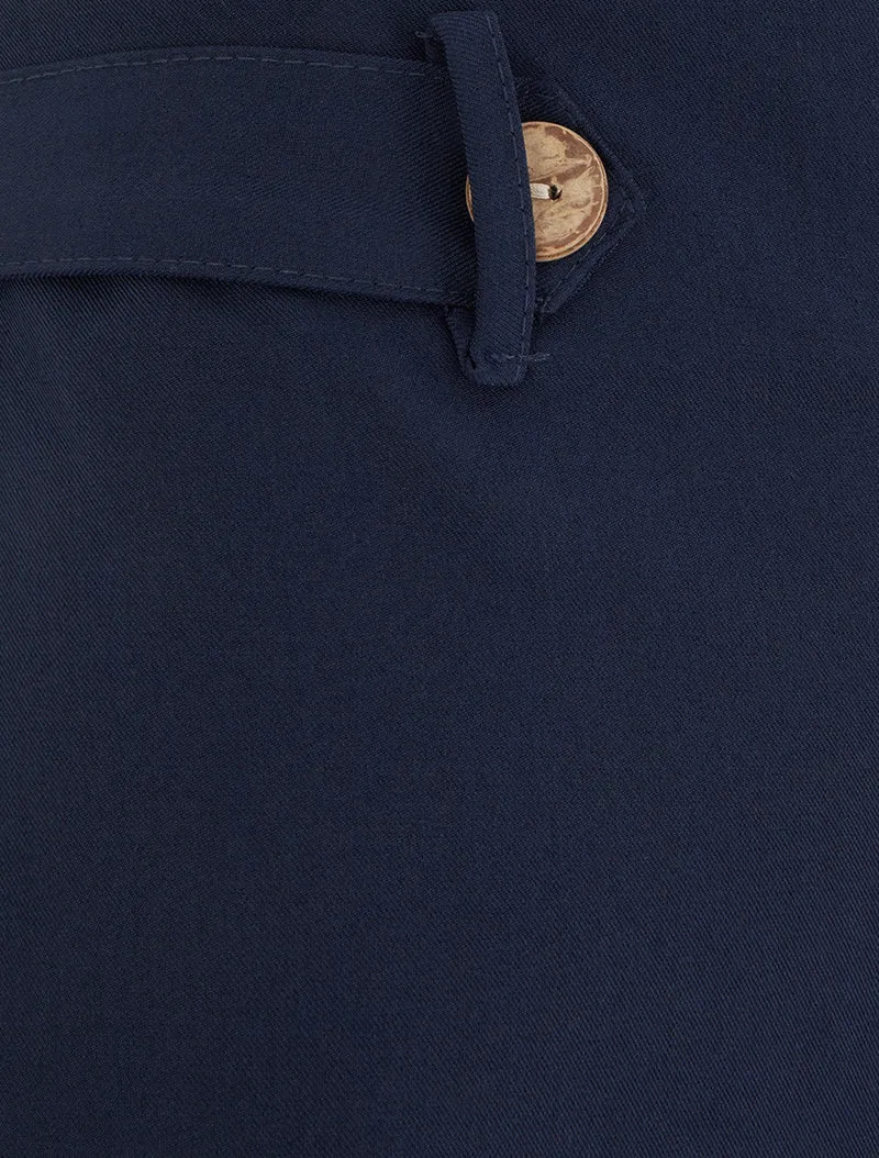 Kurze elastische Uni-Hose - Marine