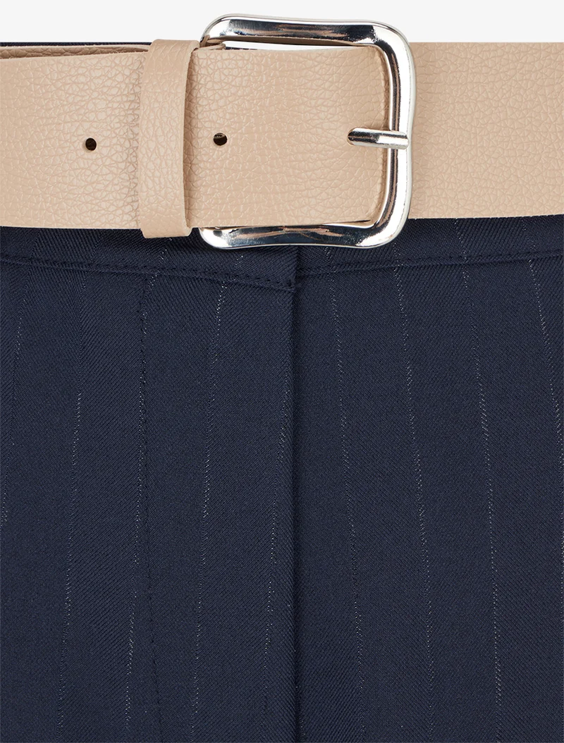 Hose mit schimmernden Nadelstreifen - Marine
