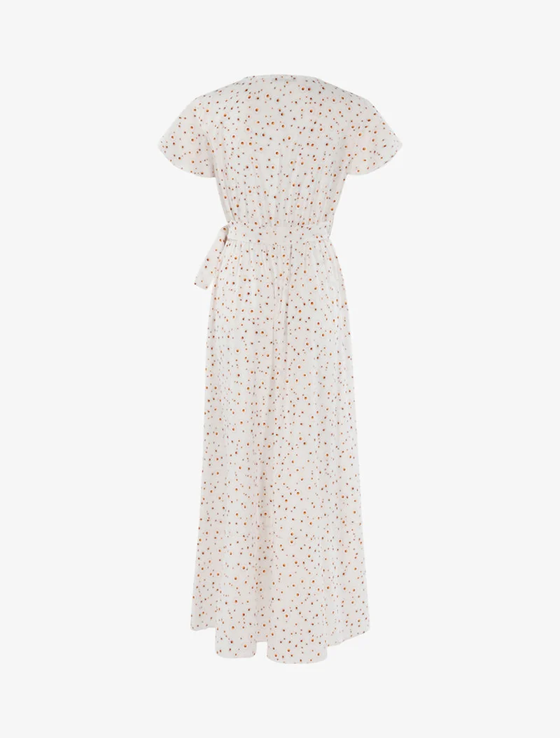 Kleid mit Gänseblümchenmuster - Ecru