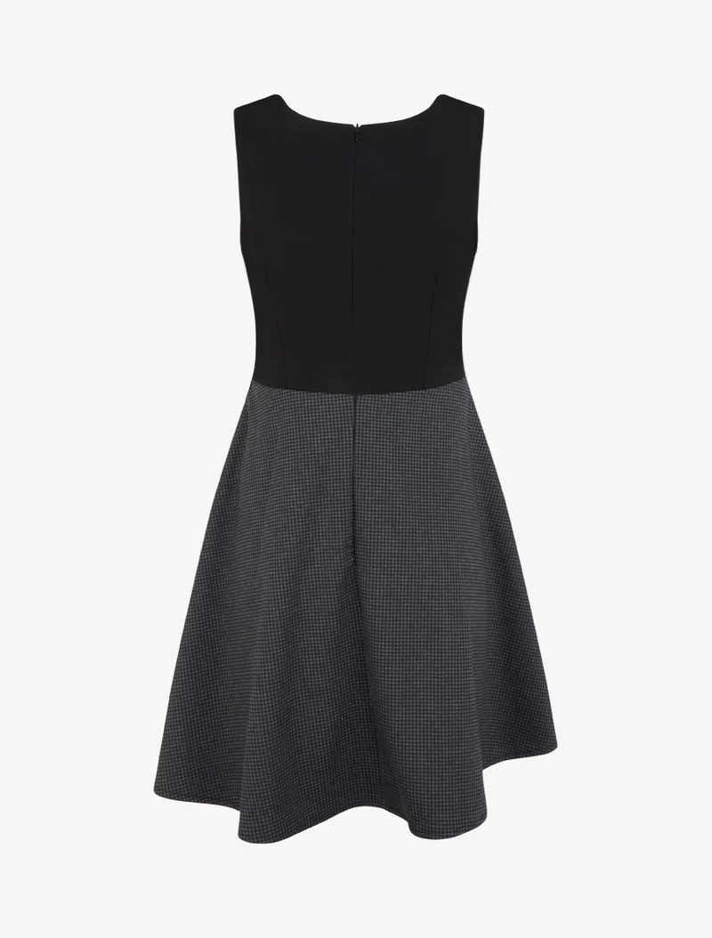Spitzen-Basic-Kleid - Schwarz