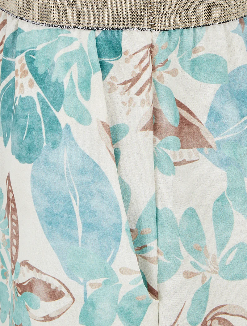 Spitzen-Jumpsuit mit Blumenmuster - Wassergrün