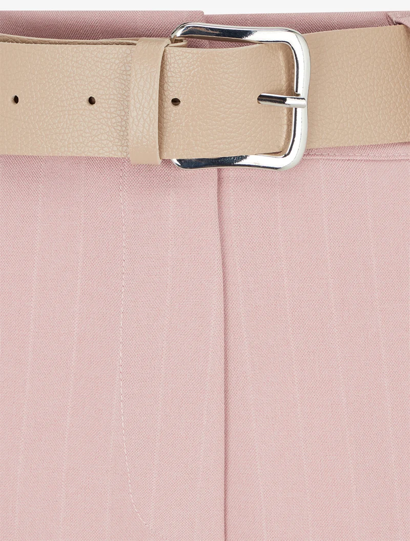 Hose mit schimmernden Nadelstreifen - Rose