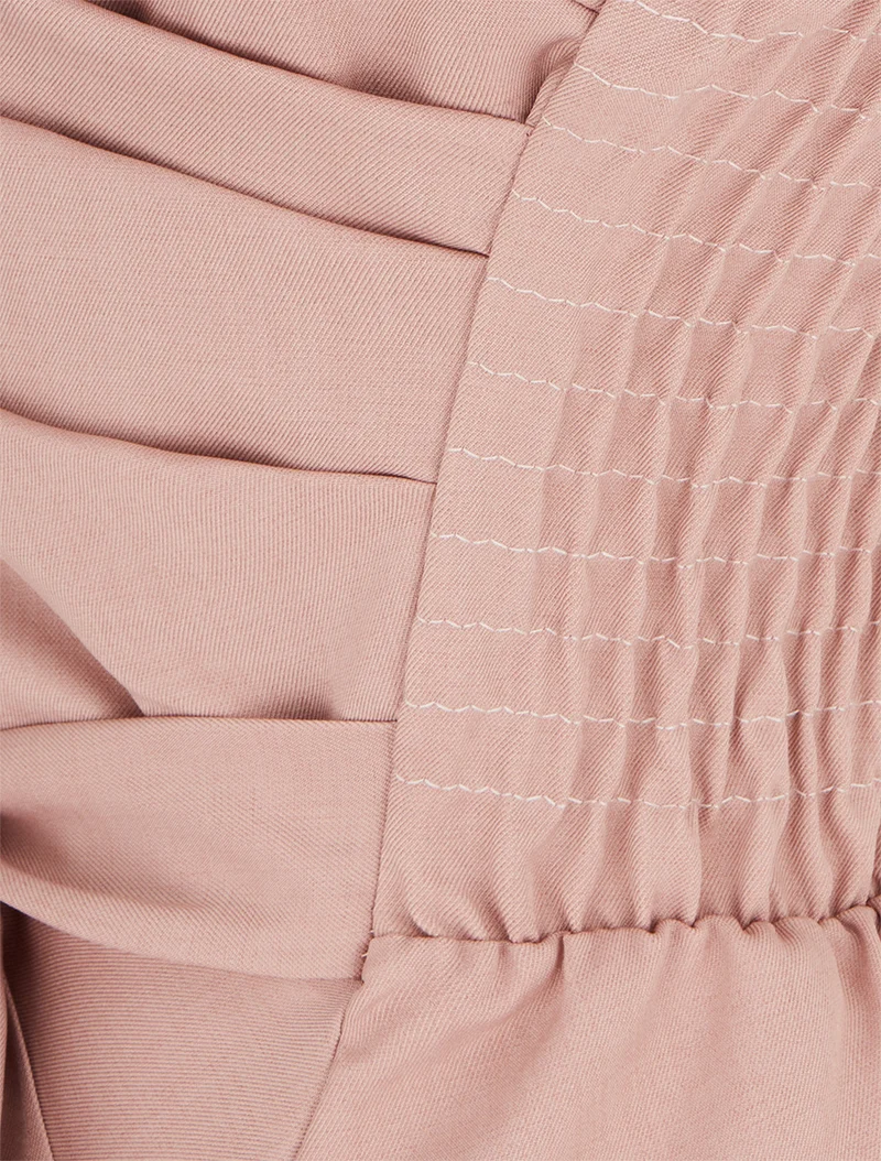 Unifarbenes Skaterkleid mit schmalen Trägern - Rose