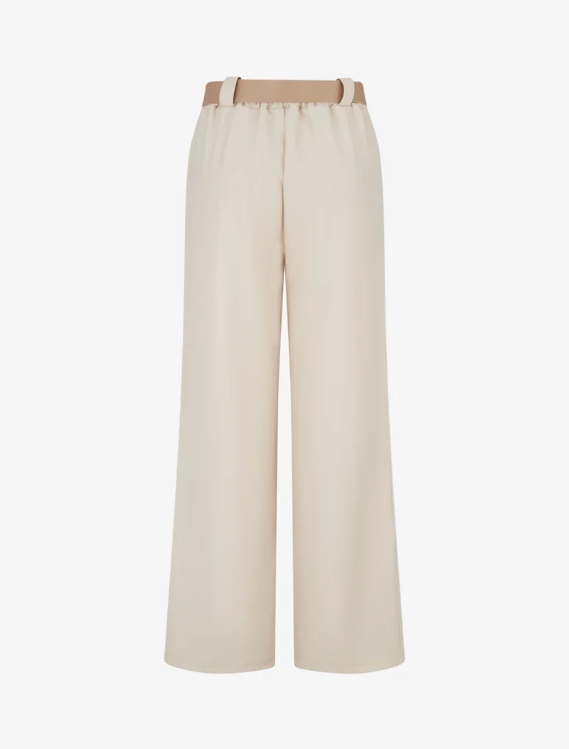 Hose mit schimmernden Nadelstreifen - Beige