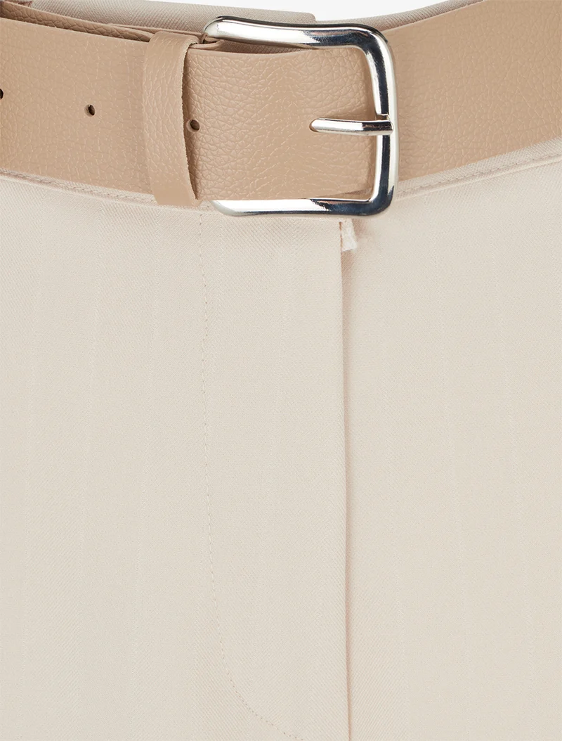 Hose mit schimmernden Nadelstreifen - Beige