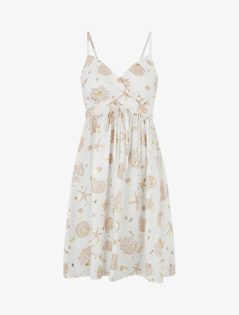 Midikleid mit Matrosenmusterprint - Maulwurf