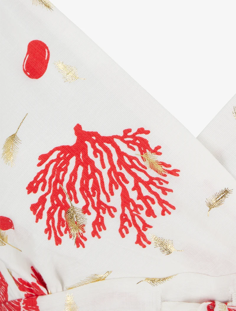 Midikleid mit Matrosenmusterprint - Rot