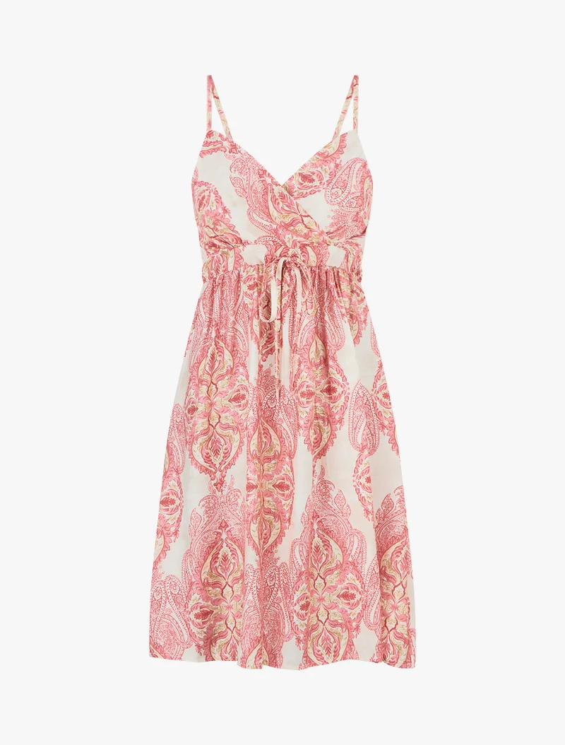 Midikleid mit barockem Print - Rose