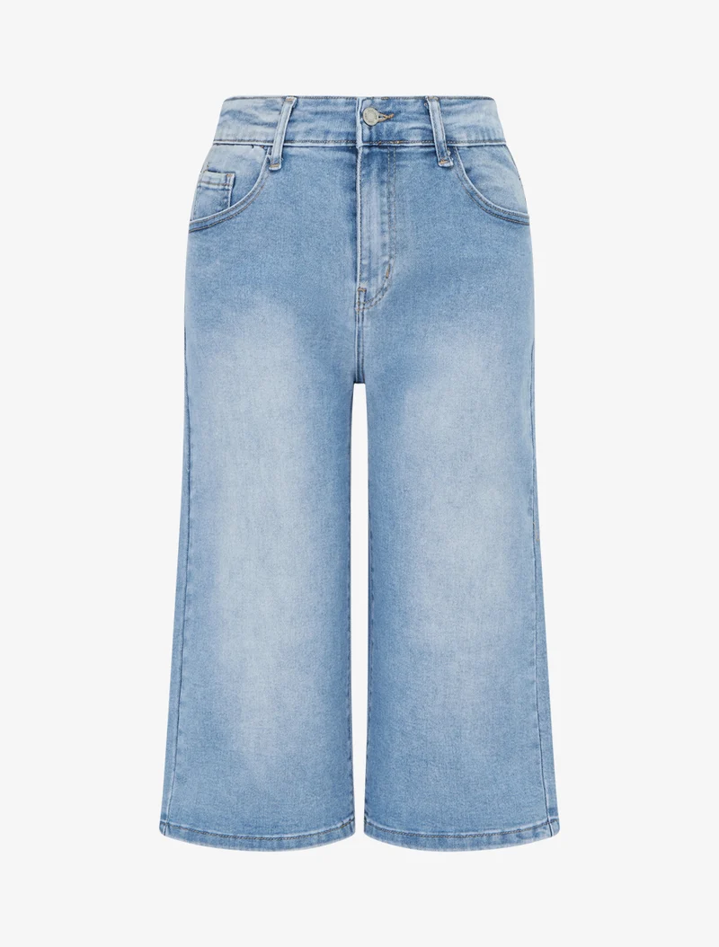 Klassische Jeans-Bermuda - Blau