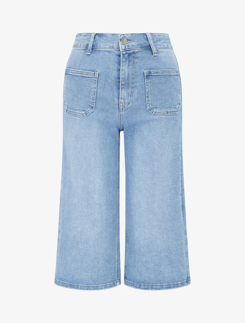 Jeans-Bermuda mit 4 Taschen - Blau