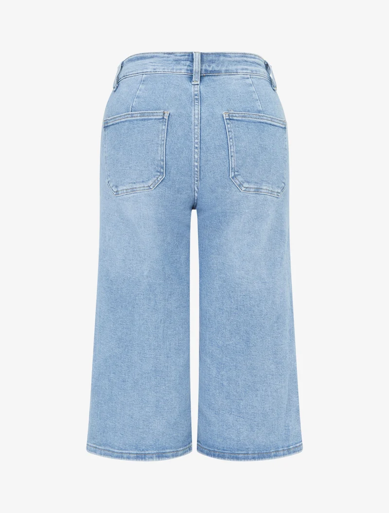 Jeans-Bermuda mit 4 Taschen - Blau