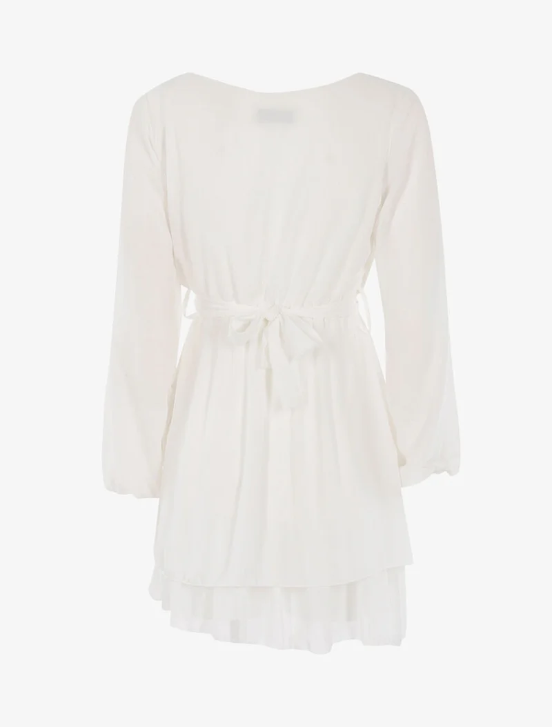 Kurzes Skaterkleid - Weiß