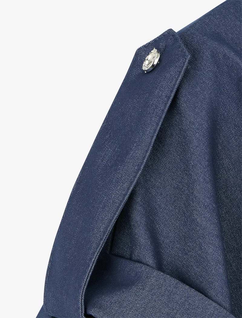 Einfarbiges Hemd mit Taschen - Rohblau