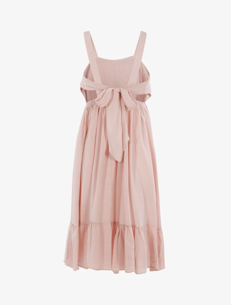 Kleid mit Volantkante - Rose