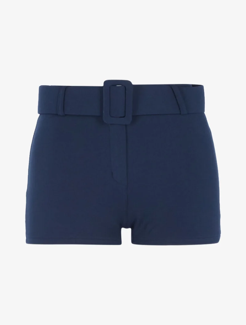 Gürtel-Mini-Shorts - Marine