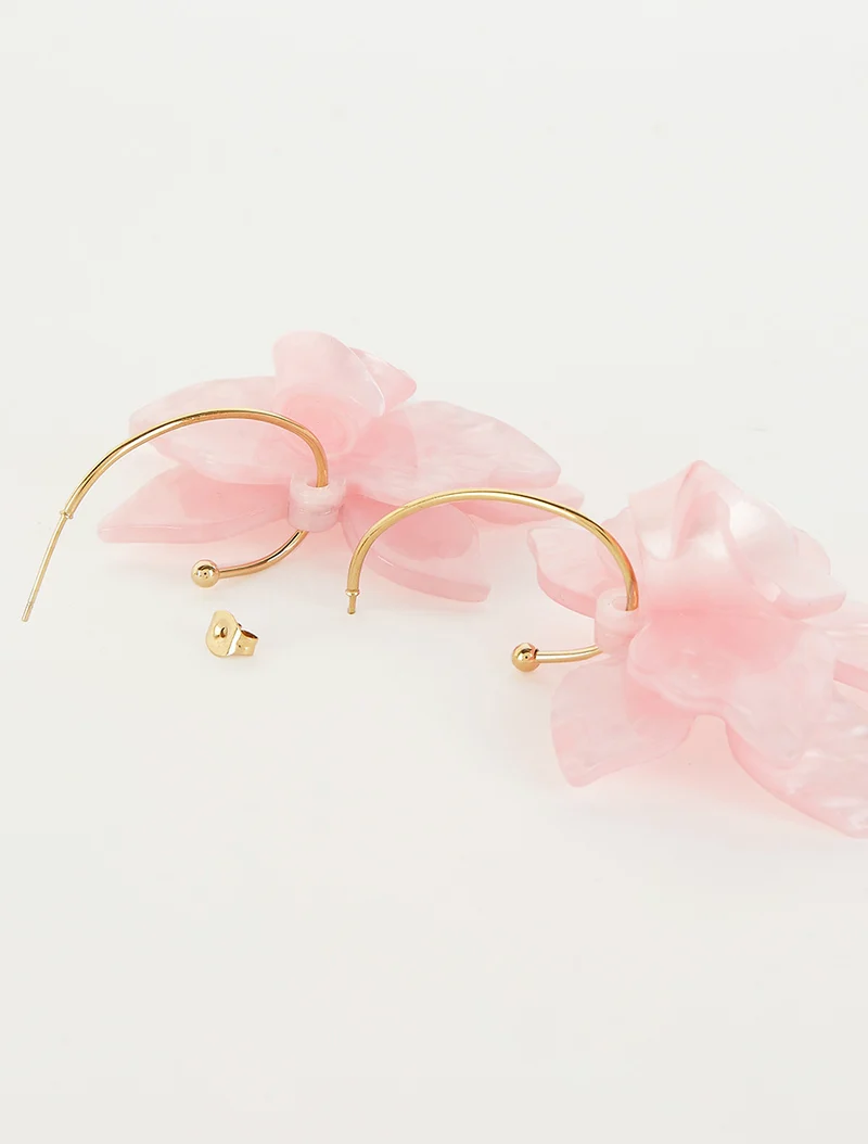 Ohrringe mit Blumenmuster - Rose