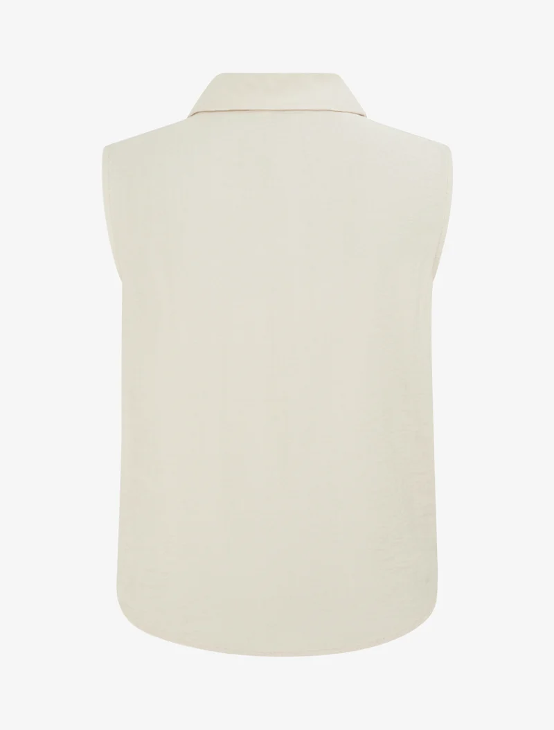 Oberteil mit Knoteneffekt - Beige