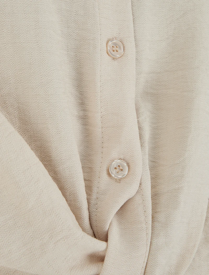 Oberteil mit Knoteneffekt - Beige