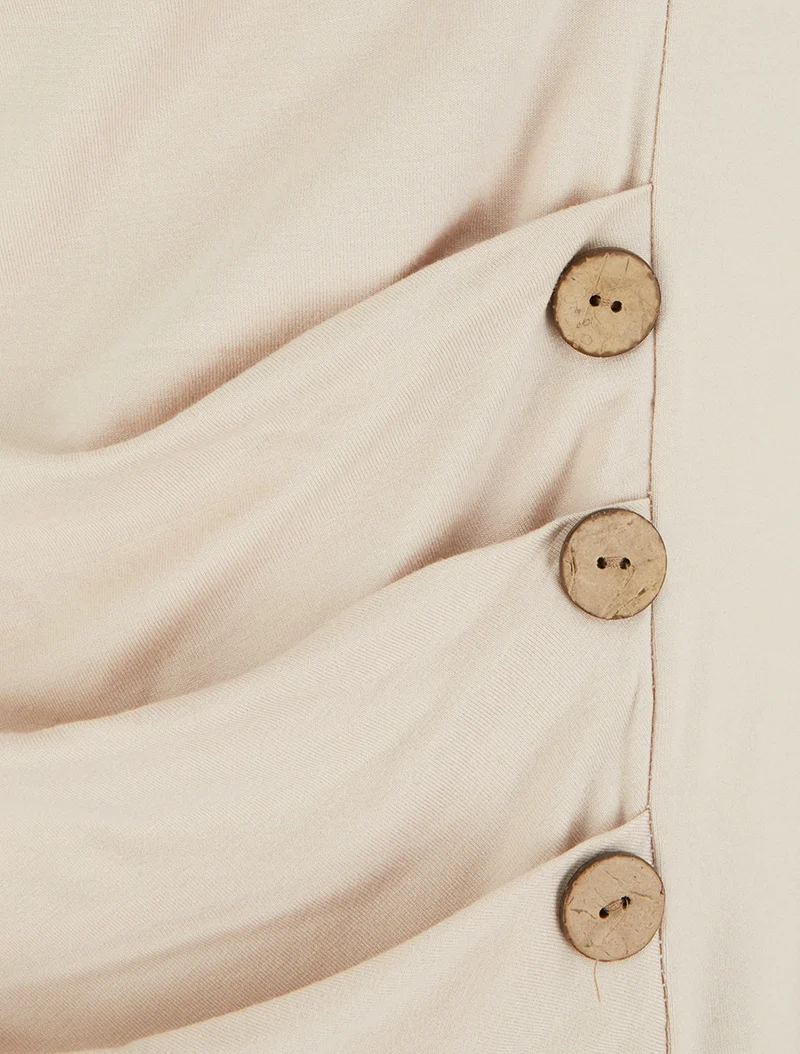 Ärmelloses Top mit Rundhalsausschnitt - Beige