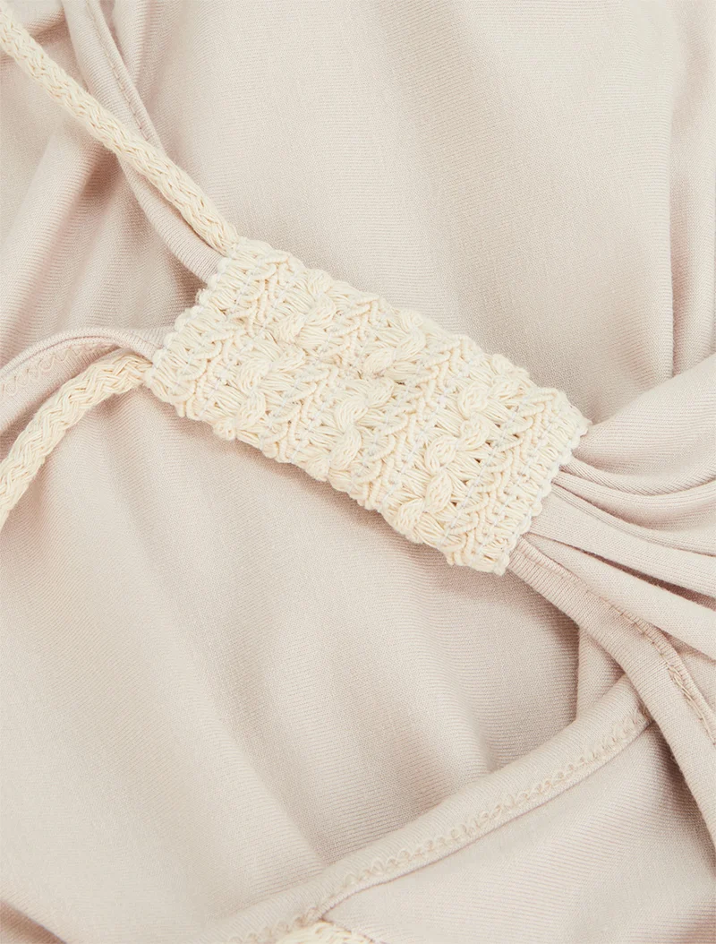 Trägertop im Seilstil - Beige