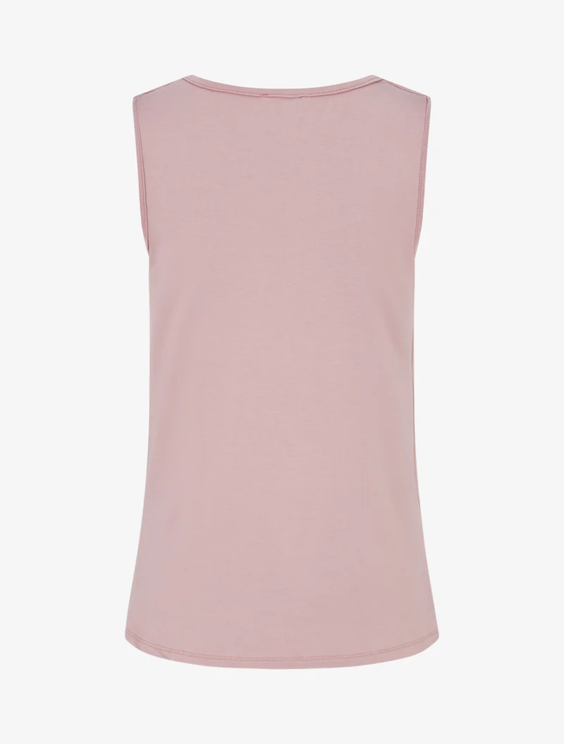 Ärmelloses Top mit Schmuck-Überlappungseffekt - Rose