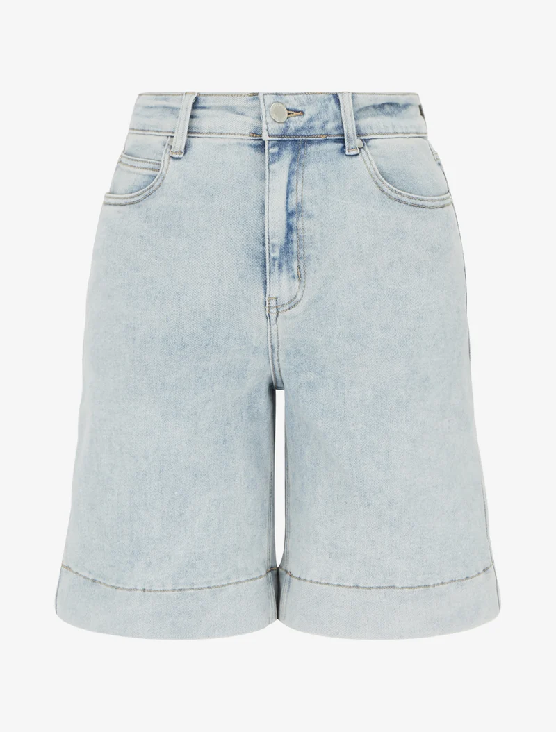 Gerade Jeans-Bermuda - Blau