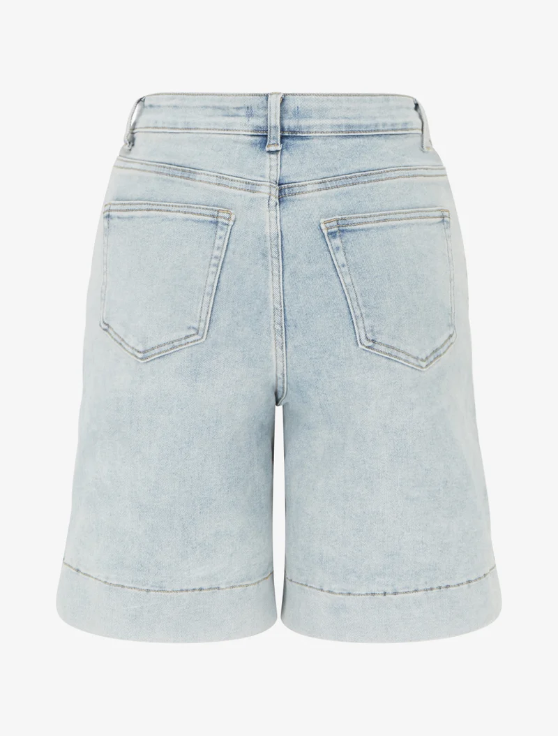 Gerade Jeans-Bermuda - Blau