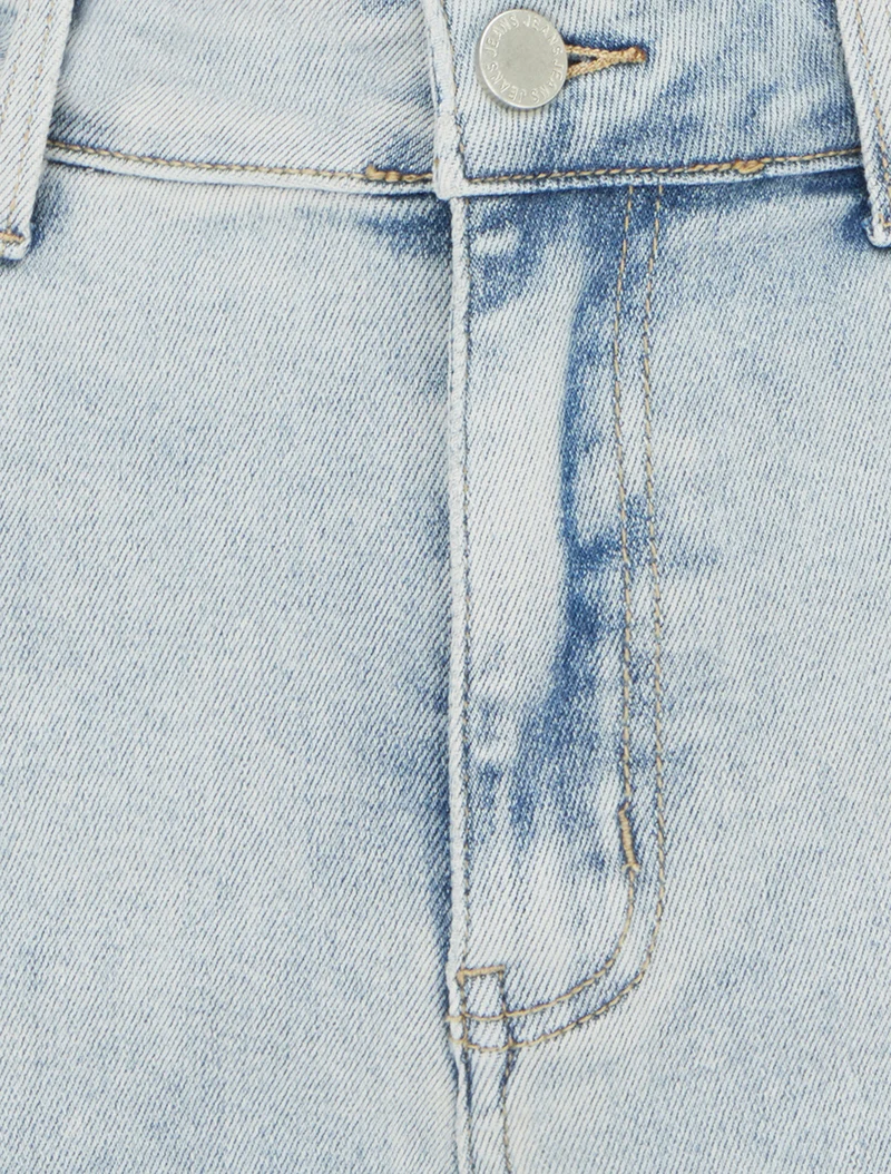 Gerade Jeans-Bermuda - Blau