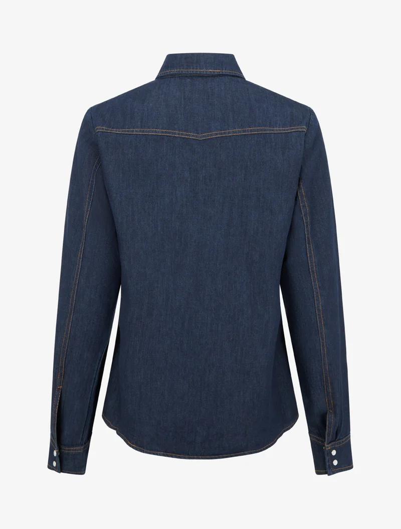 Basic-Jeanshemd - Rohblau