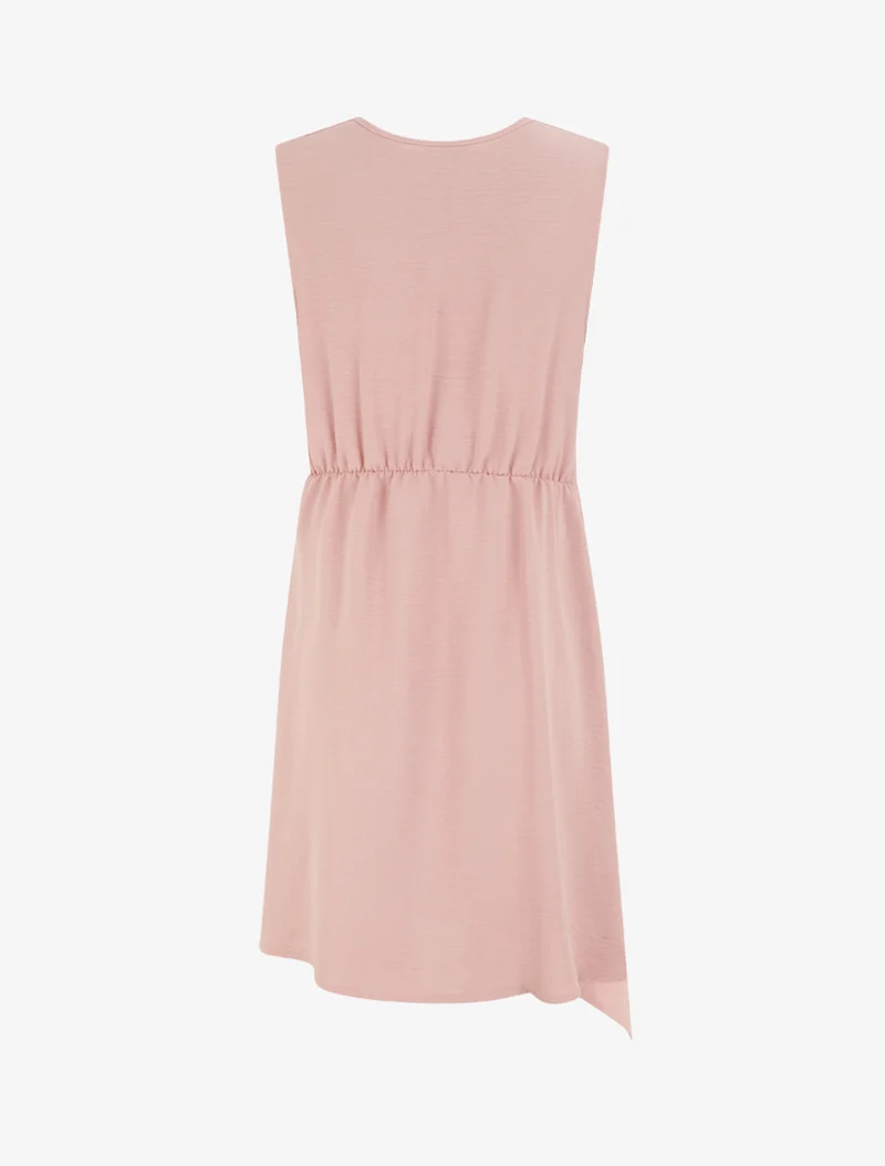 Ärmelloses Wickelkleid - Rose
