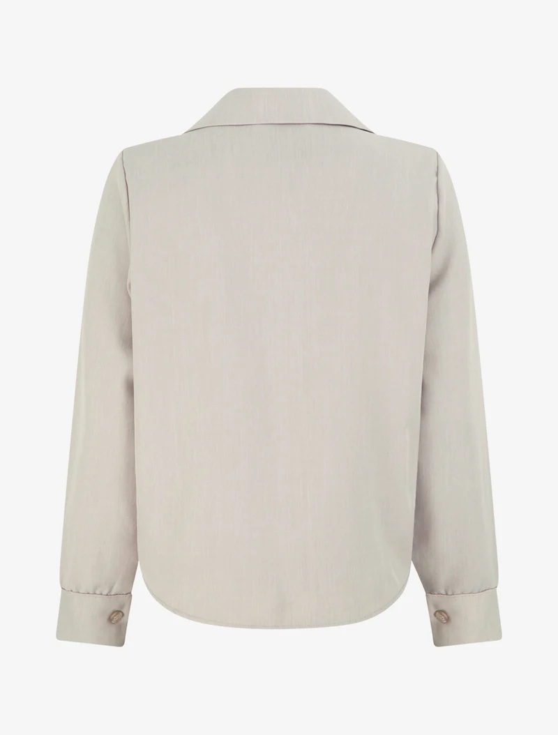 Asymmetrische gebundene Bluse - Maulwurf