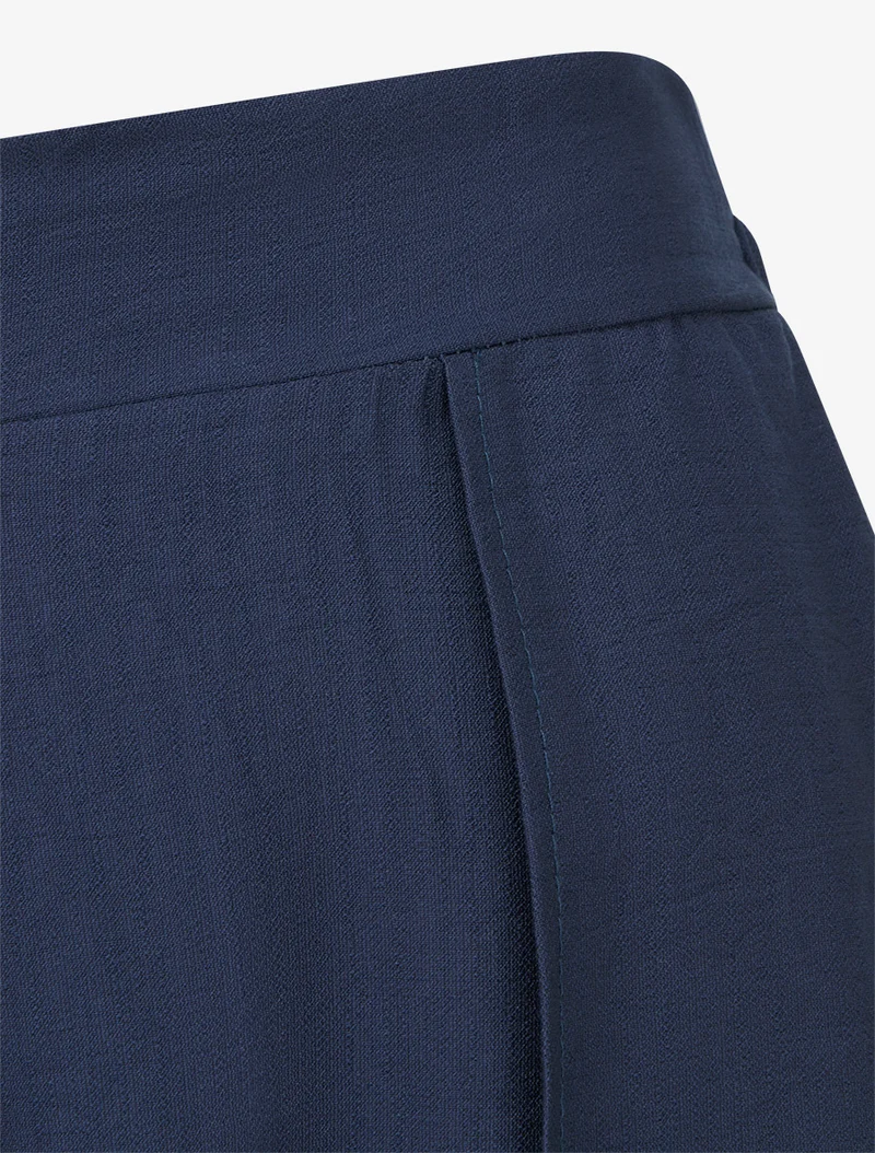 Weite Hose mit asymmetrischen Kanten - Marine