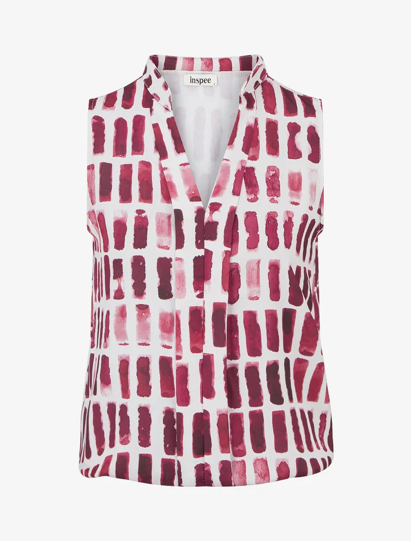 Ärmelloses Oberteil mit fantasievollem Druck - Rose